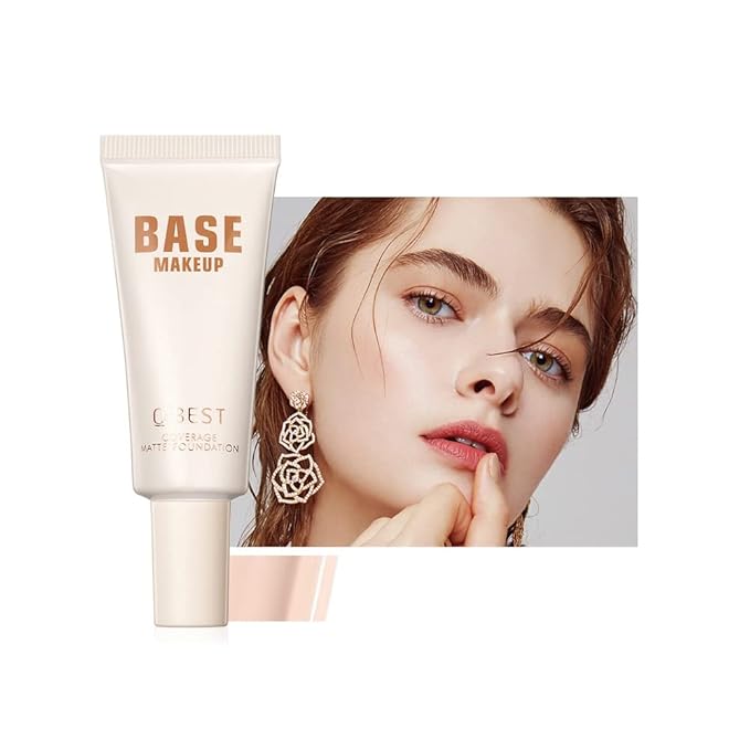 QIBEST Liquid Foundation Concealer Facial Makeup Repair Moisturizing Lightweight BB Cream Isolation Long-lasting Oil Control Natural No Makeup Hypoallergenic Liquid Cruelty Free (G)